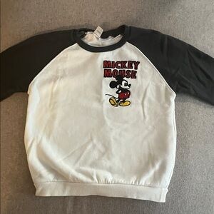 Zara Kids Mickey Mouse Sweatshirt - Black, White, Red